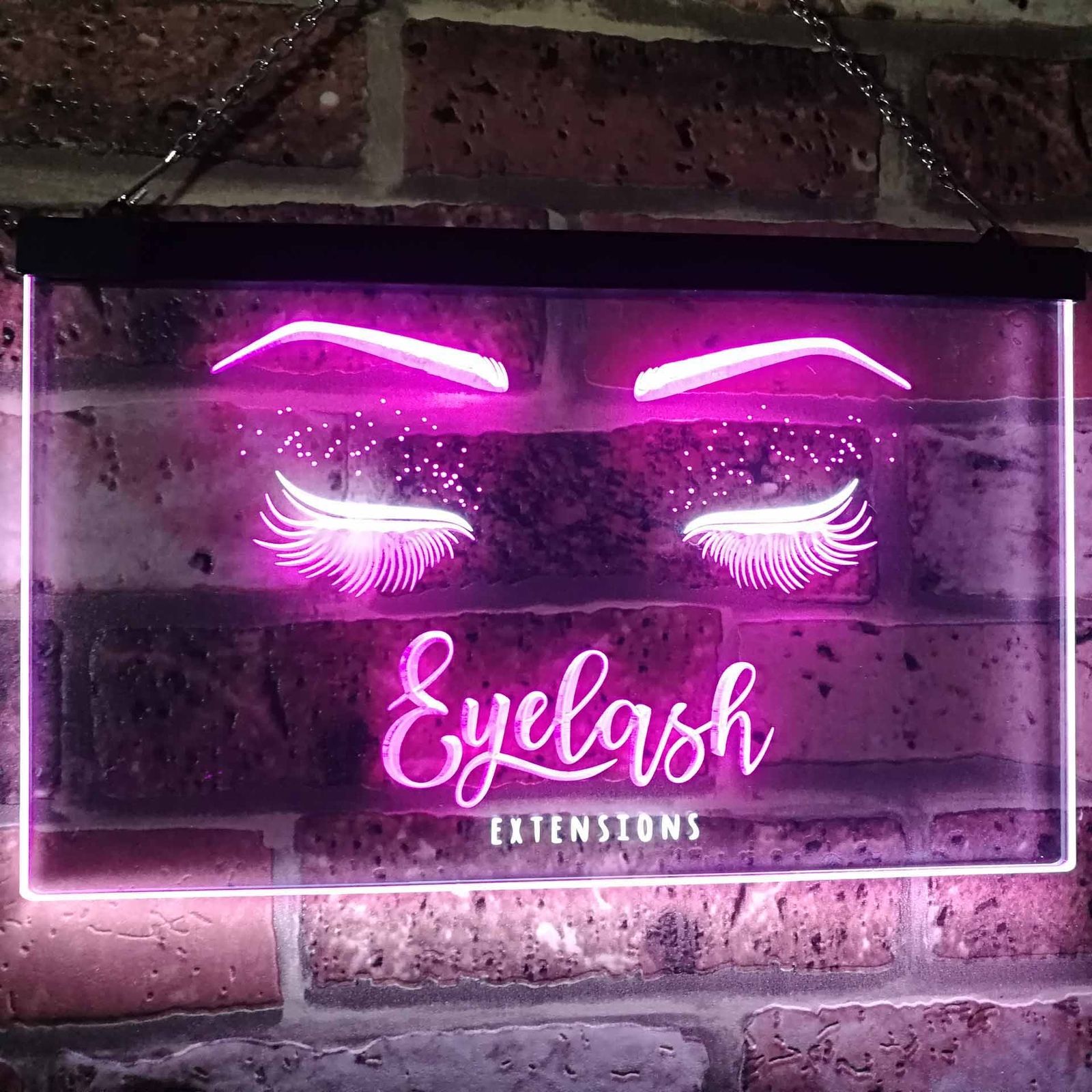 Eyelash Extension Beauty Salon Dual Color Led Neon Sign